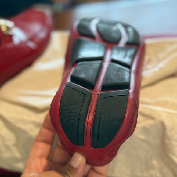 Ferragamo - Men Driver with Gancini ornament Red Size 11.5 - Picture 6 of 8